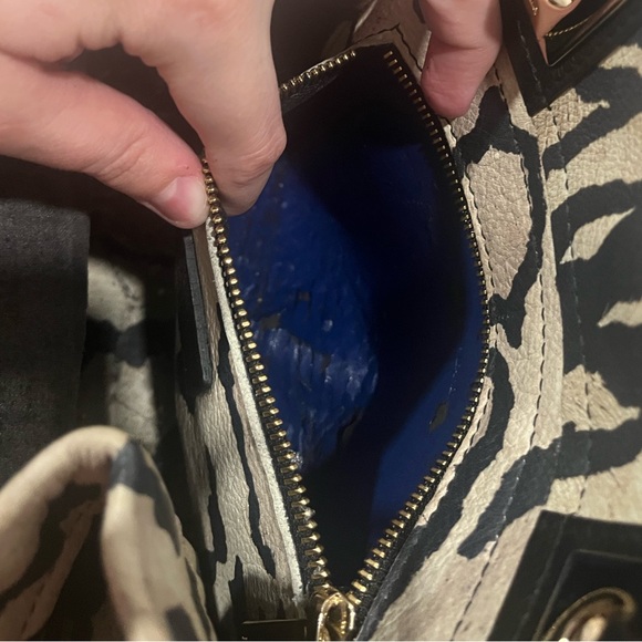 Furla Leopard Print Tote Bag - Black and Tan. Peeling inside***READ - Picture 14 of 14